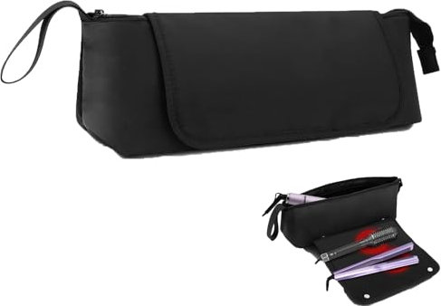 Funda Airwrap, Funda Termica Plancha Pelo, Funda Plancha Pelo, Bolsa Plegable Para Utensilios de Peinado, Bolsa de Herramientas Para El Cabello, Con Almohadilla Térmica Para Proteger El Tablero