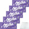 usy Bundle für Milka Alpenmilch Vollmilch Schokolade 5er Pack (5x90g Tafel) + usy Block
