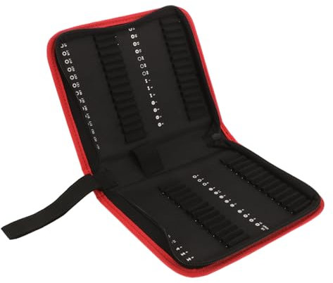 HYTROVE 55Pcs Drill Bit Storage Pouch Zipper Utility Tool Bag for Bits Durable Oxford Cloth Handheld Organizer for Tools for Carpenters and DIY Projects