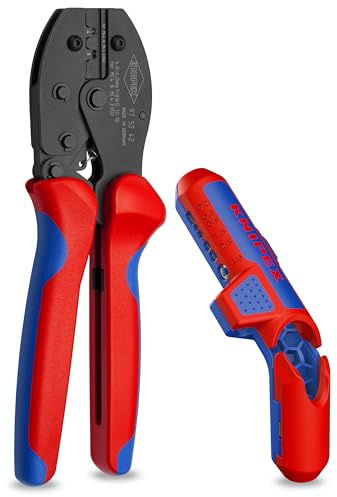KNIPEX Photovoltaik-Installationsset, 2-teilig, 00 31 31 V01 SB | Werkzeug-Set, ErgoStrip und PreciForce, MC4 / MC4 Evo 2 mit 4/6 mm², MC4-Stecker