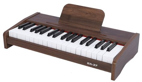 Jeffergarden Tragbares Elektrisches Klavier-Keyboard mit 37 Tasten, Holzmaserung und Standardtasten für Anfänger und Erfahrene Spieler, Kompaktes, Leichtes Design mit 3 Oktaven