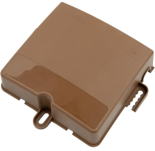 Brown Replacement Junction Box/Cover/Lid used to Hide/Tidy/Neaten-up brick drill damage missing Virgin Media BT Telephone Main TV Fibre Broadband Cables Splitters and external wire Joints/Connectors