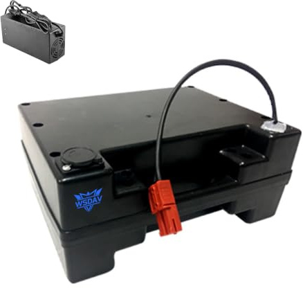 WSDAV Batteria per Sedia a rotelle elettrica, Batteria al Litio da 24 V per Sedia a rotelle, batterie per Sedia a rotelle Pieghevole da 24 Volt con Caricabatterie