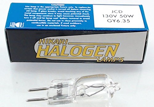 Higuchi JCD 6013 - 50 Watt Bi-Pin Halogen Light Bulb, GY6.35 Base, 120-130 Volts