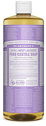 (4 PACK) - Dr Bronner - Lavender Castile Liquid Soap | 1000ml | 4 PACK BUNDLE
