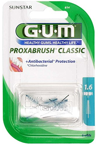 GUM Proxabrush Classic Cepillos interdentales abeto ISO 5 1,6mm 3 paquetes a 8 piezas