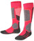 FALKE Unisex Kinder Skisocken SK2 Intermediate K Kh Wolle Funktionsmaterial warm dick 1 Paar, Rot Rose 8564, 23-26