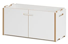 Tojo Hochstapler | modulares Regalsystem Verschiedene Module für Wandregal/Bücherregal/CD Regal | MDF Regal (weiß, Anbaumodul mit Türen)