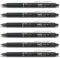 Pilot Frixion Clicker Feiner Tintenroller | versenkbare Spitze | Strichstärke 0,7 mm (medium) (6er Pack, schwarz)