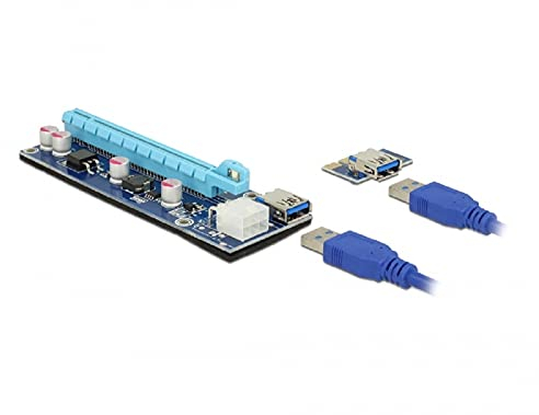 Delock 41426 Riser Karte PCI Express x1 x16 mit 60 cm USB Kabel