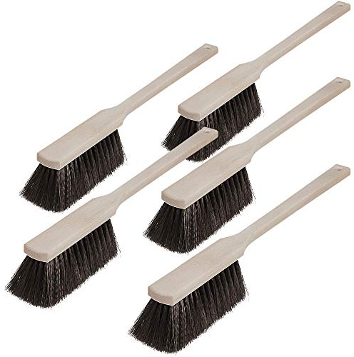 BRB 5x Handfeger mit langem Holzstiel, Arenga
