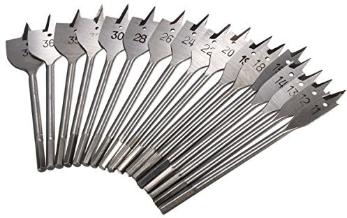 EsportsMJJ 11-38mm Wood Flat Drill Bits Hex Shank Wood Working Spade Drill Bits - 35mm