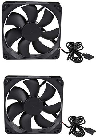 LEDMOMO USB Ventilateur Silencieux 120mm Alimenté par Ventilateur USB Ventilateur Portable PC Ventilateur 2 pcs pour Portable PS4 Xbox Routeur Réservoir d'eau TV Box (Noir)