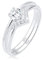 Elli Ring Damen Set Solitär Dreieck Zirkonia Edel in 925 Sterling Silber
