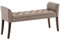 CLP Chaiselongue Cleopatra I Stoff-Bezug I Polsterbank, Farbe:Taupe, Gestell Farbe:antik-dunkel