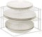 Taylor & Brown 3 Tier Corner Kitchen Plate Bowl Rack Stand Holder Tidy Cupboard Shelf Insert Storage Organiser, Space Saving, H19 x W25 x D25cm, White