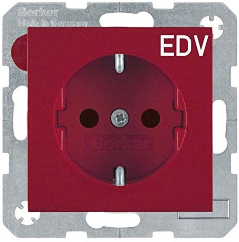 SCHUKO-Steckdose rot glänzend 47238922 4011334488118 Berker