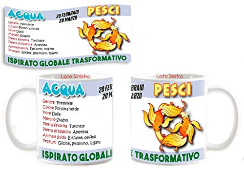 My Cust Tazza Mug Segni Zodiacali Oroscopo Pesci elemento Acqua Oroscopo idea regalo compleanno