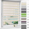 Magiea Doppelrollo Klemmfix ohne Bohren & mit Bohren, Leinen B85 x H120 cm Stoffbreite 81 cm, Klemmrollo lichtdurchlässig und Blickdicht, Fensterrollo Sonnenschutzrollo für Fenster