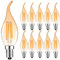 Suncan 10 Stück C35 LED E14 Kerze Lampe 4W,LED Filament Glühlampen,Amber Glas,Warmweiß 2700K,Glühbirnen,AC 220V, Nicht Dimmbar,Energieklasse F