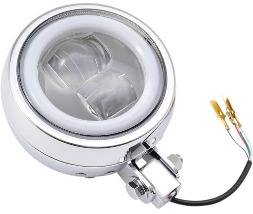 DAYTONA Motorrad LED-Scheinwerfer CAPSULE120, Montage unten, E-geprüft, verchromt
