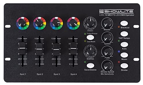 Showlite LDO-10 MKII FS LED DMX Operator - DMX-Controller für LED-Scheinwerfer - Ideal für Alleinunterhalter, kleinere Bands oder Kneipen - Automatik- oder Musiksteuerung