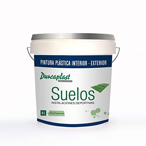 Durcaplast pintura de suelos para pistas deportivas, garajes y pavimentos en general de hormigón, cemento, asfalto y mortero. Color Gris similar RAL 7046 Mate, 14 Litros.