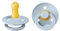 BIBS Colour Schnuller 2er-Pack, BPA-frei, Kirschform Nippel. Naturkautschuk/Latex, Hergestellt in Dänemark. 0-6 Monate (2er Pack), Baby Blue/Baby Blue