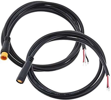 YINETTECH Verlängerungskabel Elektrofahrräder E-Bike Verbindung Adapter, 3-poliges 24 AWG Verlängerungskabel, weiblich und männlich, Wasserdicht