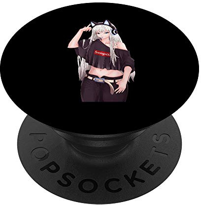 Anime Ästhetisches Mädchen Ecchi Senpai Stil PopSockets mit austauschbarem PopGrip