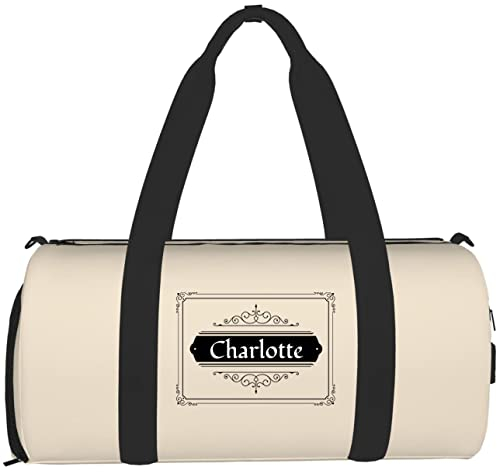 Personalisierte Name Sporttasche für Damen und Herren mit Schuhfach, Nassfach, Reisetasche Schwimmtasche Fitnesstasche Sport Gym Fitness Umhängetasche Handgepäck Weekender Bag Reise Tasche