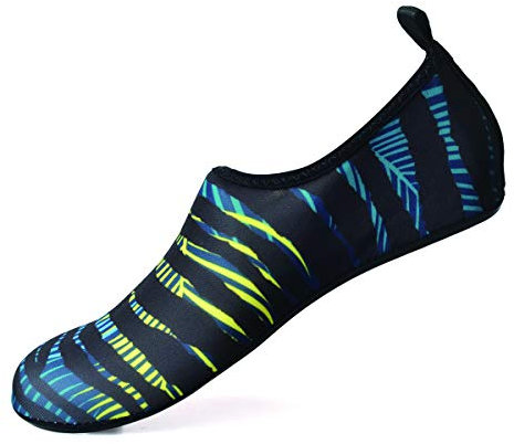 AUXDIQ Schwimmschuhe Badeschuhe Aquaschuhe Surfschuhe Wasserschuhe Strandschuhe Barfuß Schnell Trocknend für Damen Herren, Koralle, 46/47 EU