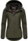 MARIKOO Damen Softshelljacke wasserdichte Funktionsjacke mit Abnehmbarer Kapuze Mount-Cho-Oyu Dark Olive Gr. S