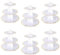 YAYODS 6 Pack 3 Tier Cupcake Stands, White Cardboard Cake Stands for Afternoon Tea, Dessert Tower for Party,Birthday,Anniversary, Wedding