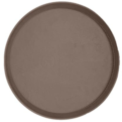 The HC Companies 32.5 Inch Terrazzo Round Plant Saucer, Lightweight UV-Resistant Plastic Outdoor & Indoor Flower Pot Tray, 1-Pack Plant Pot Trays for Garden & Home Decor, Chocolate