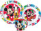 Microwave Safe 3pcs Cartoon Character Dinner Tableware Set Plate, Bowl & Mug, BPA Free re-usable Plastic (Mickey)