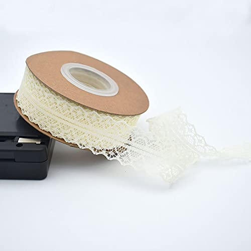 3cm Creme spitzenband,Cremefarben Spitzenbordüre Schleifenband Dekoration Bänder Geschenkband Breit für Hochzeit -1 Rollen 23m