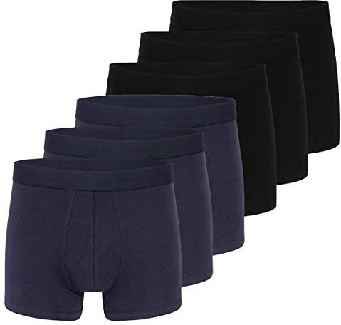 Almonu Herren Retro-Pants/Boxershorts 3er oder 6er Spar-Pack - Baumwolle Unterhosen ohne störendes Etikett und Webgummibund - Organic Cotton (GOTS)