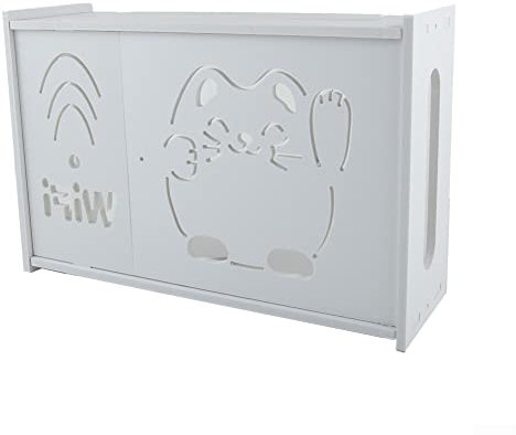 Wireless Router Rack Wohnzimmer Wandmontage WiFi Router Aufbewahrungsbox Wanddekoration Rack TV Untere Reihe Steckdosenbox Wireless WiFi Router Regal Management Container-B
