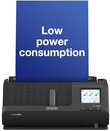 Epson ES-C380W Workforce Ultra-compact Wi-Fi 30ppm Auto Feed, PC-Free Colour Scanner