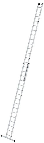 PROREGAL Sprossen-Schiebeleiter 2-teilig mit Standard-Traverse 2x16 Sprossen | Leiter, Teleskopleiter, Trittleiter, Bockleiter, Sprossen-Doppelleiter