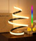 Zealbuer LED Nachttischlampe, Spiral Tischlampe, 7 Farben wechselnde 10 Lichtmodi Zeitgenössische Tischlampe mit Touch Control, Art Deco Lampe für Nachttisch, Wohnzimmer, Schlafzimmer (Schwarz)…