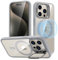 ESR für iPhone 15 Pro Hülle, Kompatibel mit MagSafe, Militärnorm Schutzhülle, integrierter Versteck Ständer Handy Case, Kratzfeste Rückseite, Classic Serie, Klares Grau