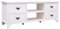 fernsehschrank,tv Bank,tv Tisch,tv tableTV-Schrank Antik-Weiß 108x30x40 cm Massivholz Paulowniatv Cabinet,lowboard weiß,tv Schrank Weiss,