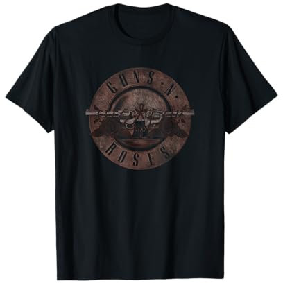 Guns 'n' Roses Sepia Bullet Logo Rock Music Band T-Shirt