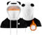 Qunature Winter Sturmhaube Skimaske für Kinder und Eltern, Panda-Design Vollgesichts-Masken Balaclava für Herbst und Winter Outdoor-Aktivitäten wie Skifahren, Motorradfahren, Radfahren