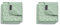 Brabantia - Sinkside Microfibre Dish Cloths - Machine Washable - Absorbs 7 Times its Own Weight - for Cleaning Dishes & Countertops - Less Detergent Needed - Set of 2 - Jade Green (Pack of 2)
