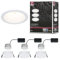 Paulmann 94870 LED Einbauleuchte 3-Step-Dim Cole Basisset 3er-Set IP44 rund 88mm Coin 3x6W 3x470lm 230V 2700K Weiß