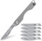 KeyUnity Titan Klappmesser, Utility EDC Taschenmesser mit #24 austauschbarer Klinge, für Outdoor-Jagd, Camping, Angeln, Wandern für Männer & Frauen… (KK01+24#)