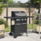Küche & Essen, Küchengeräte, Outdoor-Grills, Gasgrill mit 4 Brennern, schwarzer pulverbeschichteter Stahl